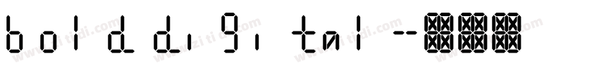 bold digital字体转换